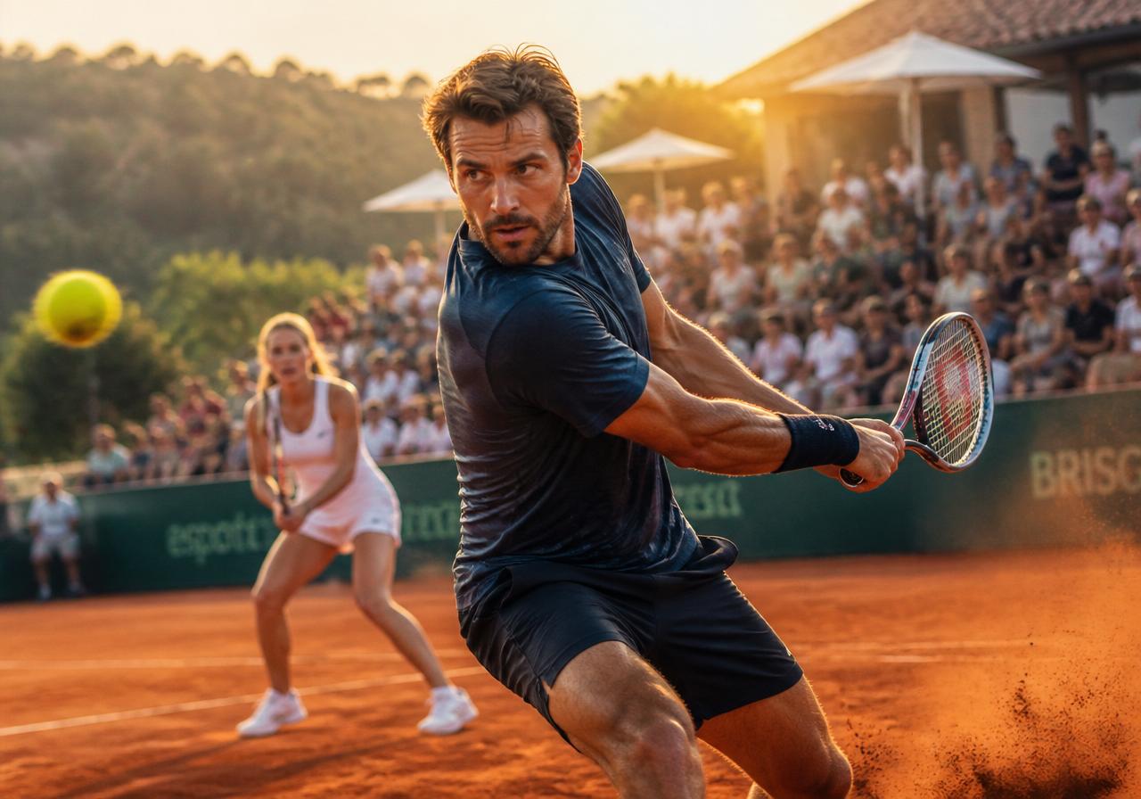 Tennis at a club